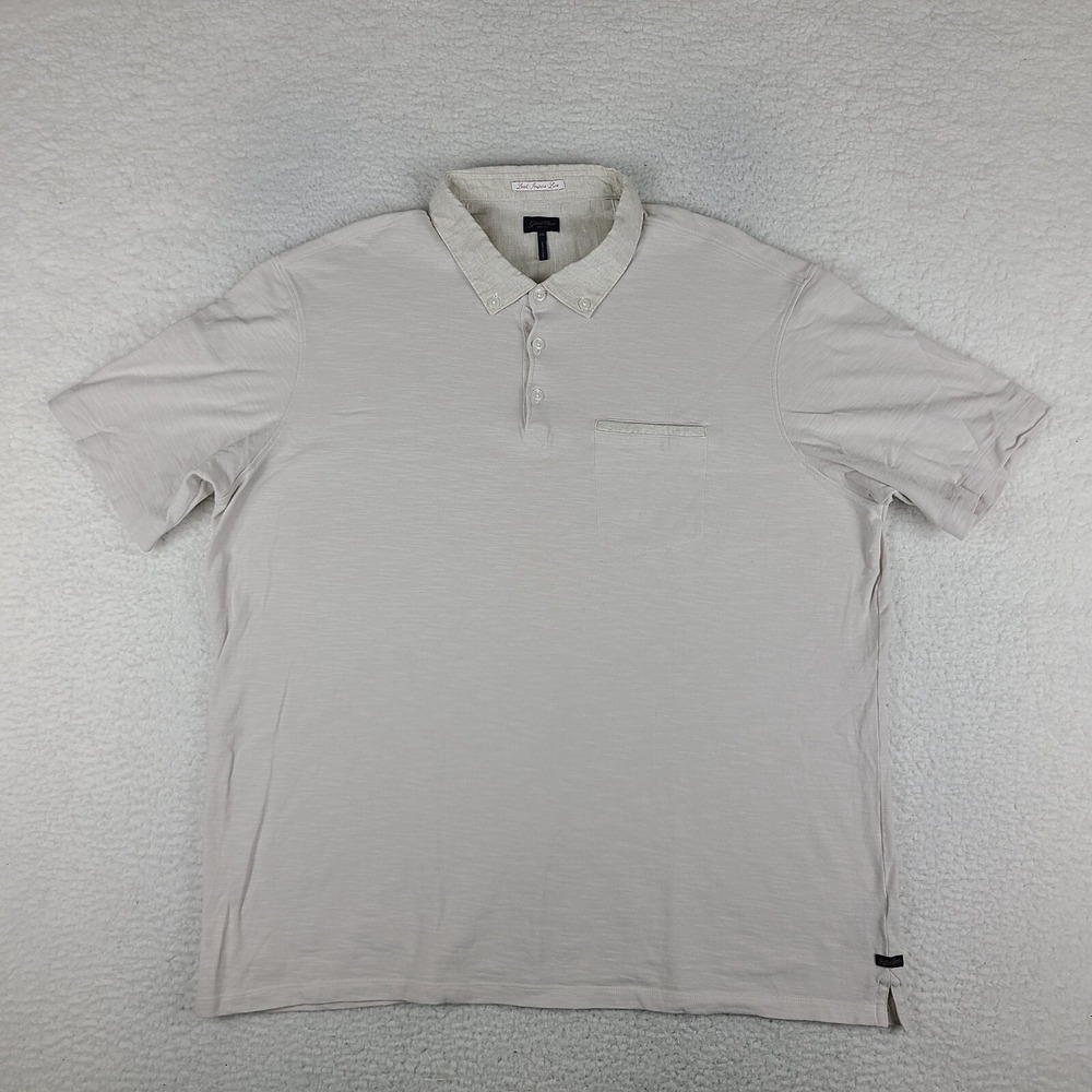 Goodman Polo Shirt‎ Mens 2XL XXL Light Beige Performance Cotton Short Sleeve